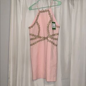Lilly Pulitzer Pink and Gold Dress
